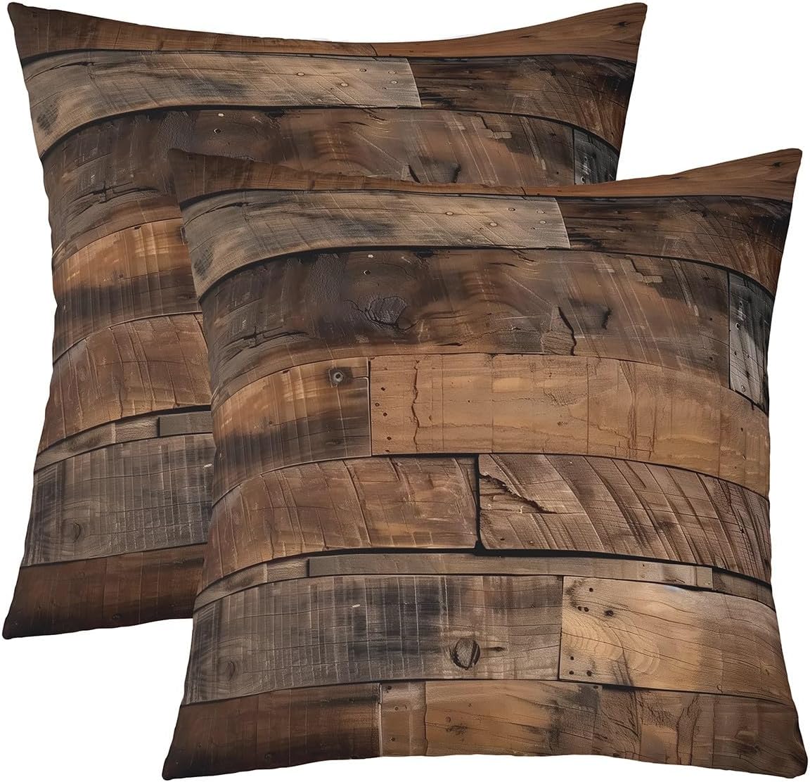 Feelyou Vintage Wood Plank Throw Pillow Covers 16″x16″ Set of 2 Kids Western Farmhouse Cushion Case for Boys Girls Teens Retro Rustic Wooden Barn Door Pattern Decor Pillowcase Home Decor Feelyou Vintage Wood Plank Throw Pillow Covers 16″x16″ Set of 2 Kids Western Farmhouse Cushion Case for Boys Girls Teens Retro Rustic Wooden Barn Door Pattern Decor Pillowcase Home Decor