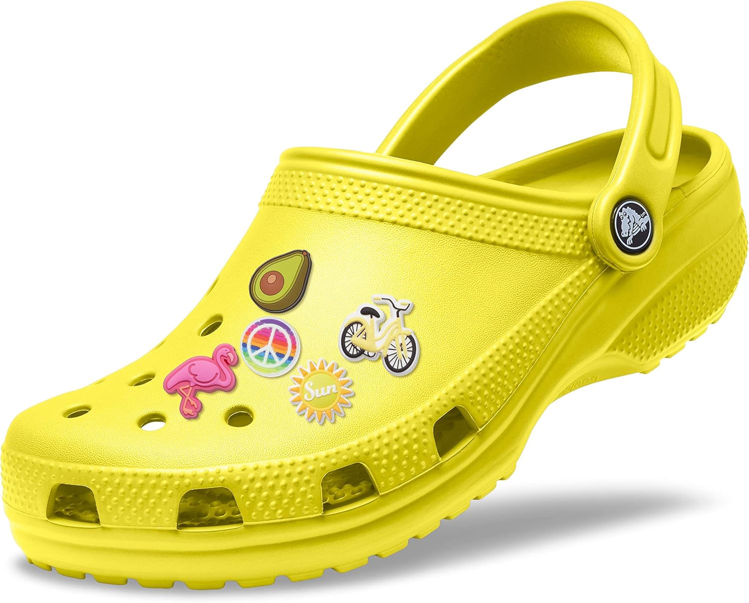 Crocs Mens and Womens Classic Clog w/Jibbitz Charms 5-Packs for Her