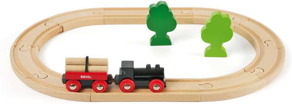 BRIO World – 33042 Little Forest Train Set – Premium 18-Piece Wooden Toy Train Set with Track and Accessories | Perfect for Kids Ages 3 and Up | FSC Certified for Sustainability