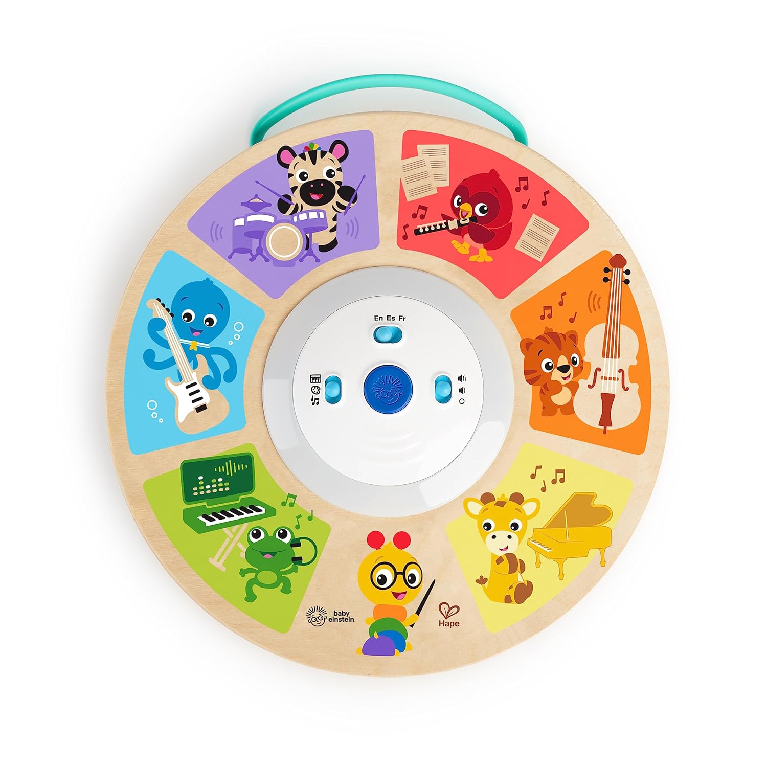 Baby Einstein Cal’s Smart Sounds Symphony Magic Touch Wooden Electronic Activity Toy, Ages 6 Months +