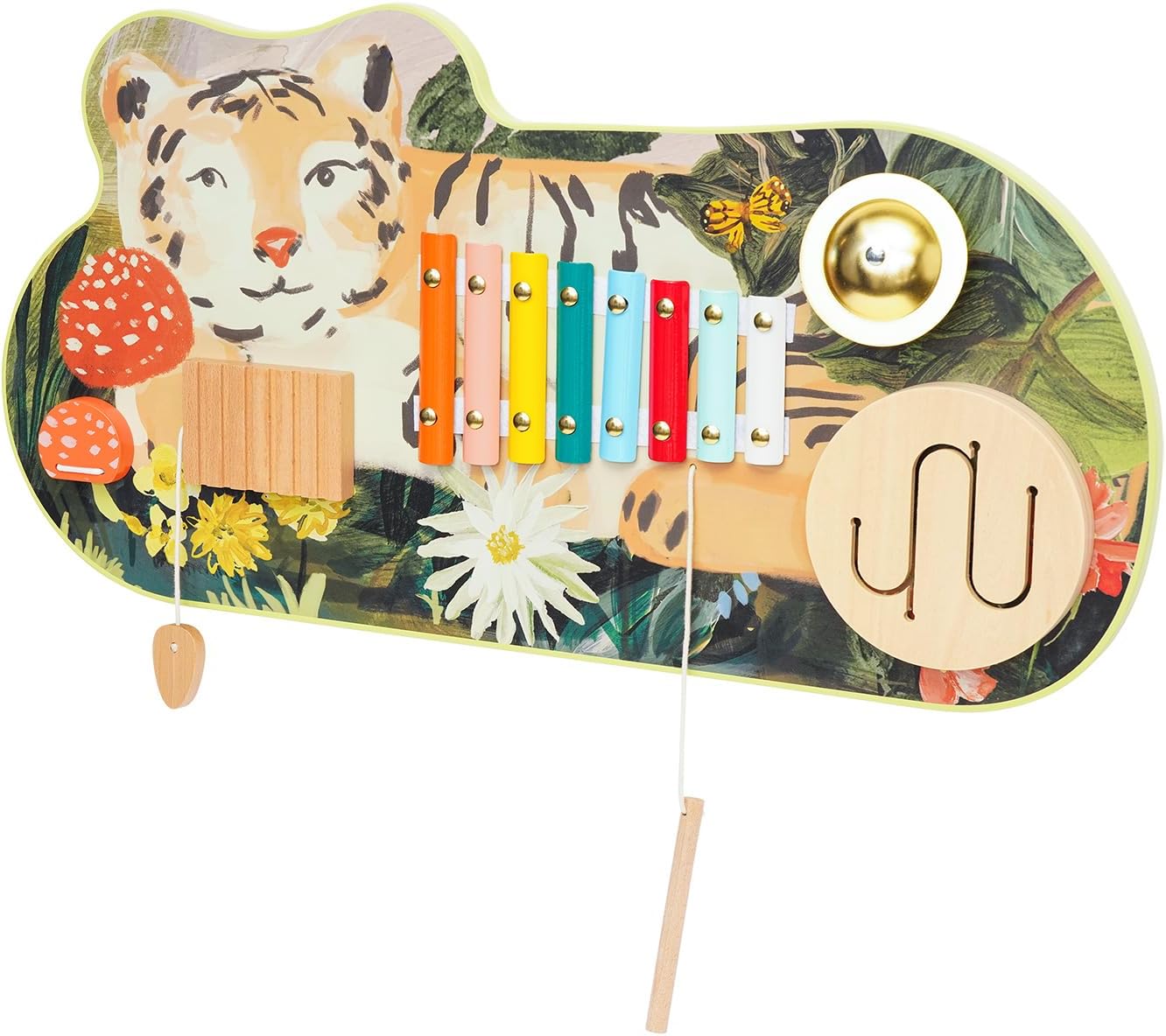 Manhattan Toy Tiger Tunes Wooden Toddler and Preschool Musical Toy Instrument with Optional Wall Mounting Manhattan Toy Tiger Tunes Wooden Toddler and Preschool Musical Toy Instrument with Optional Wall Mounting